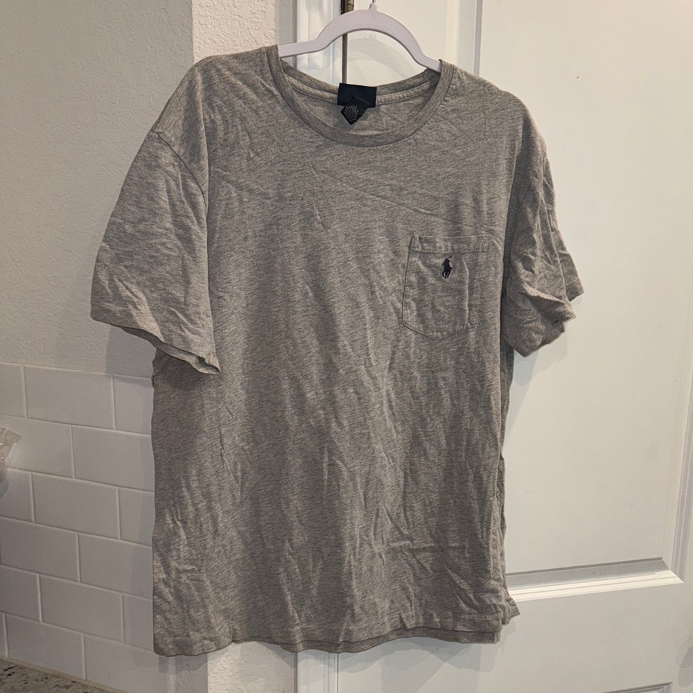 Polo by Ralph Lauren Gray Unisex Short Sleeve Tee